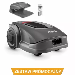 Zestaw promocyjny Autonomiczny robot koszący A 8 + Osłona stacji + końcówki tnące